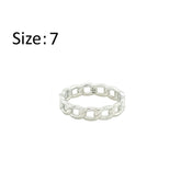 Asfour Crystal Band Ring With Intertwined Design In 925 Sterling Silver-RD0193-7